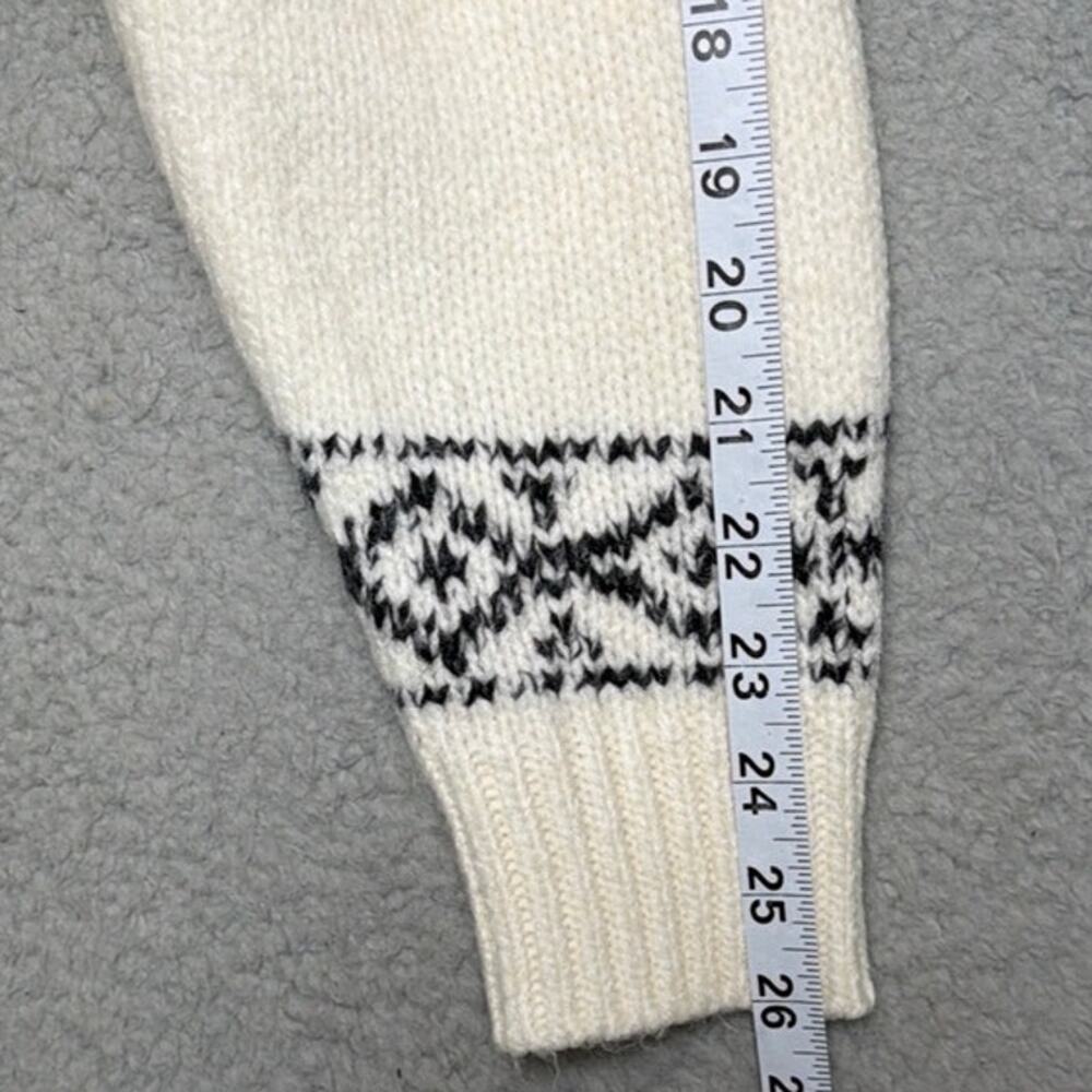 Sundance Snowflake Sweater XL Ivory Black Fair Isle Cozy Winter Christmas Knit - Picture 6 of 8